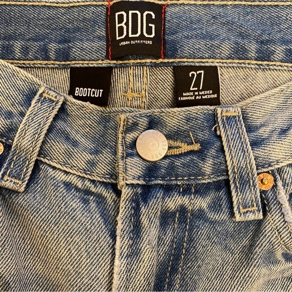 BDG Sz 4 (27) Urban Outfitters Bootcut Release Split Hem Jeans High Rise - Picture 10 of 14